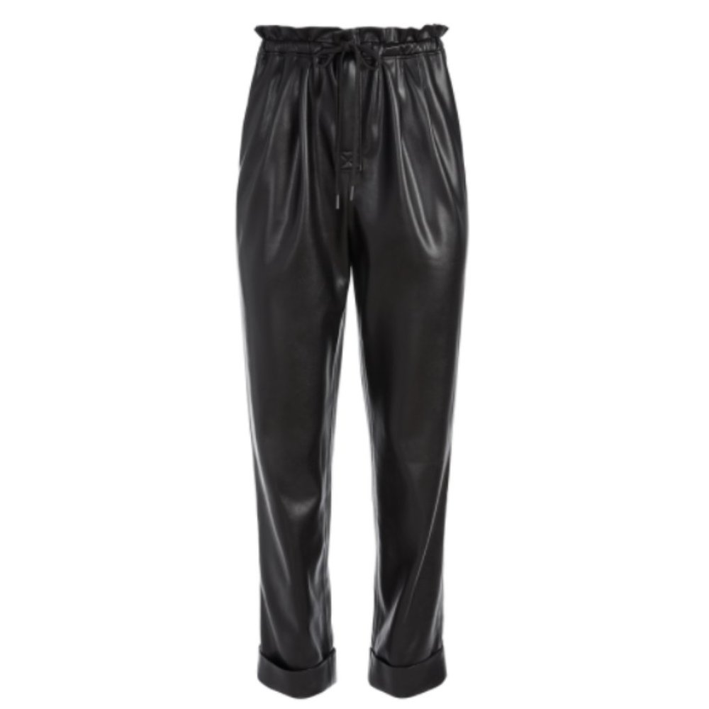 Alice + Olivia Liliana Vegan Leather Paper Bag Pants, XL - Picture 14 of 15